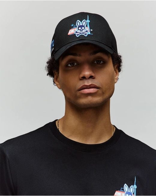 Psycho Bunny Black Toronto Baseball Cap for men