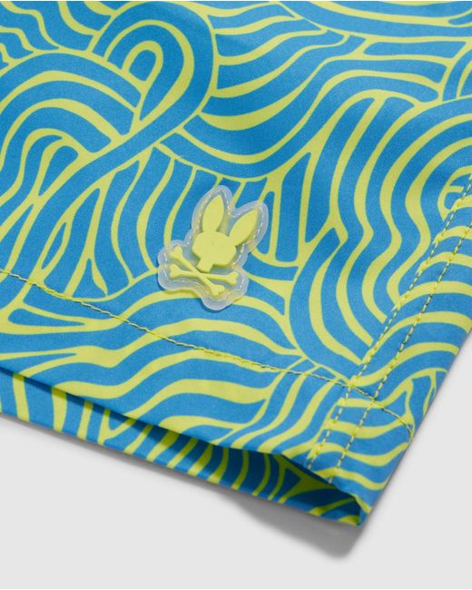 Psycho Bunny Blue Verona Print Swim Trunk for men