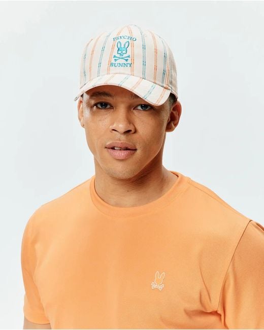 Psycho Bunny Orange Antoine Baseball Cap for men
