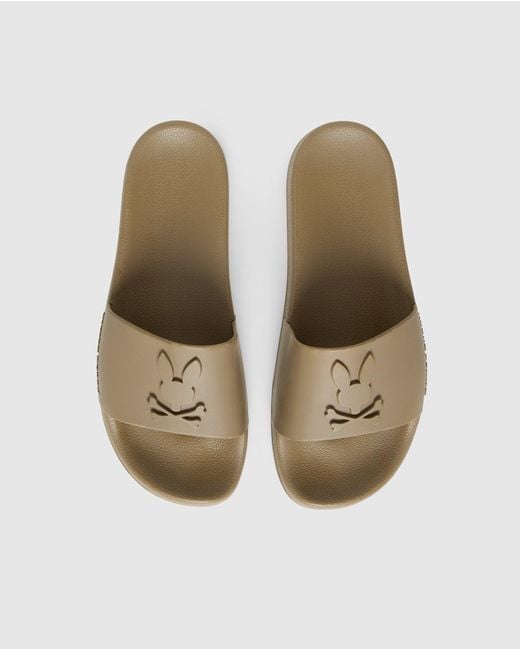 Psycho Bunny Multicolor Logo Slides for men