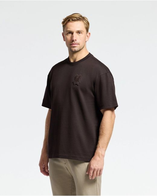 Psycho Bunny Black Eldorado Oversized Tee for men