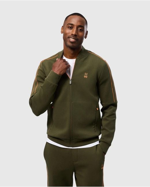 Psycho Bunny Travis Track Jacket in Green for Men | Lyst