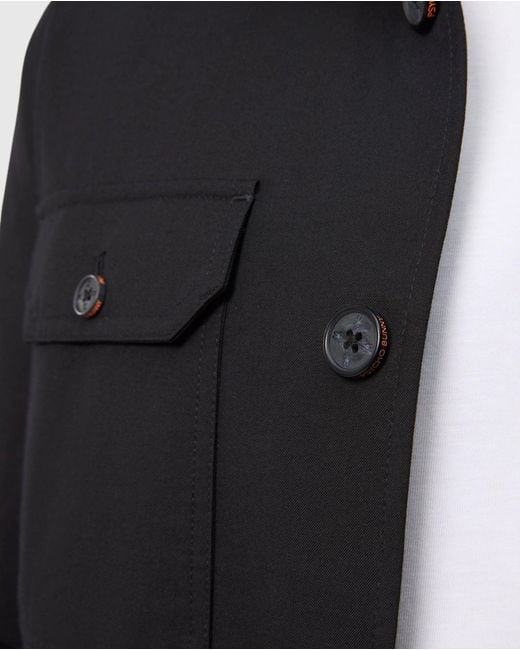 Psycho Bunny Black Hillcrest Padded Shacket for men