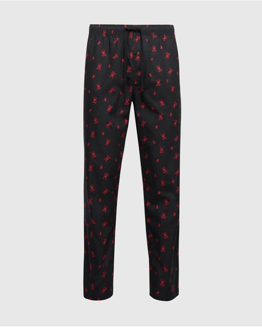 Psycho Bunny Black Telride Printed Pajama Set for men