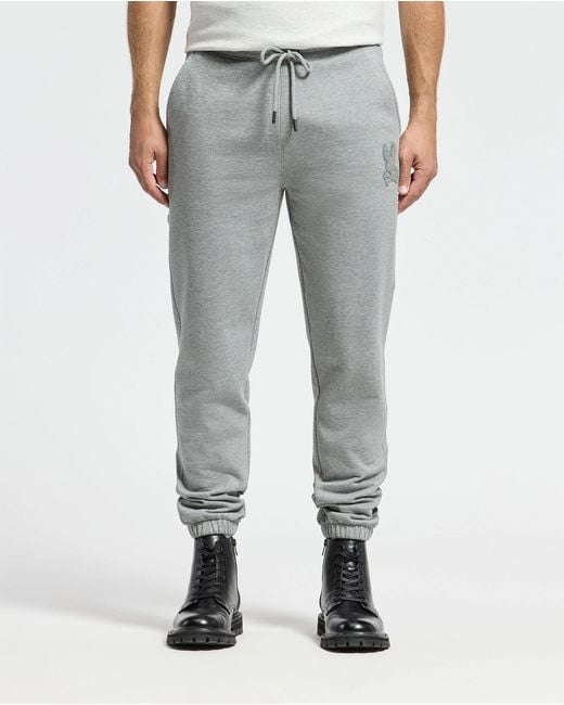 Psycho Bunny Gray Eldorado Brush Back Jogger for men