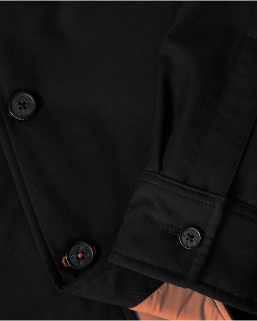 Psycho Bunny Black Hillcrest Padded Shacket for men