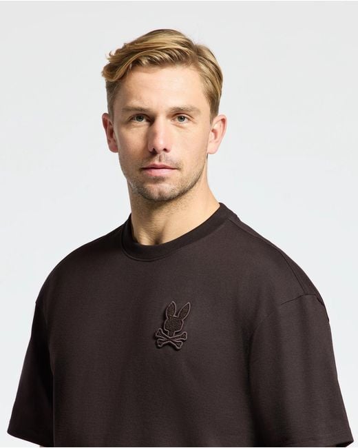 Psycho Bunny Black Eldorado Oversized Tee for men