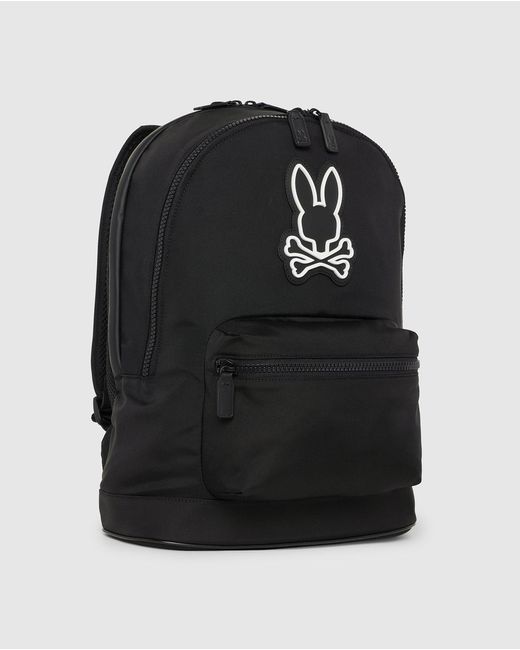 Psycho Bunny Black Dome Backpack for men