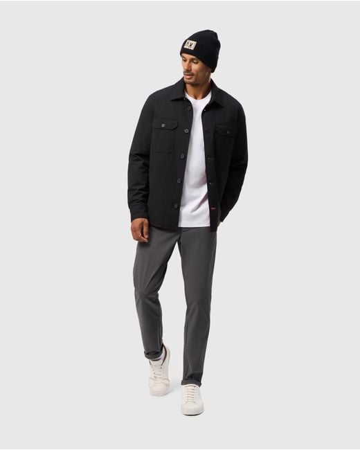 Psycho Bunny Black Hillcrest Padded Shacket for men