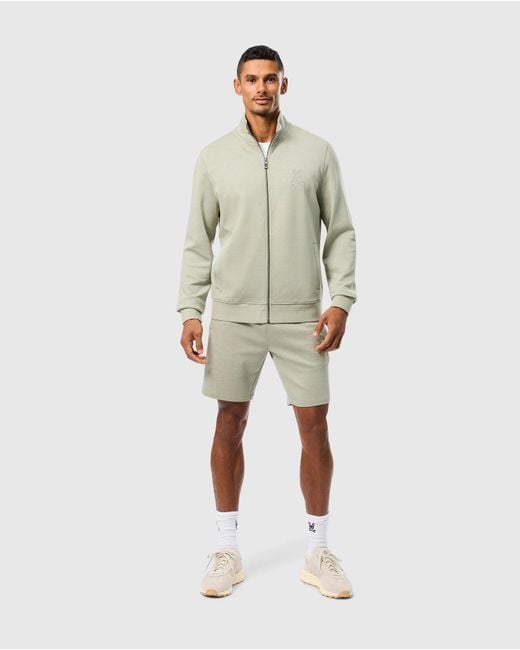 Psycho Bunny Natural Lyons High Collar Full Zip for men