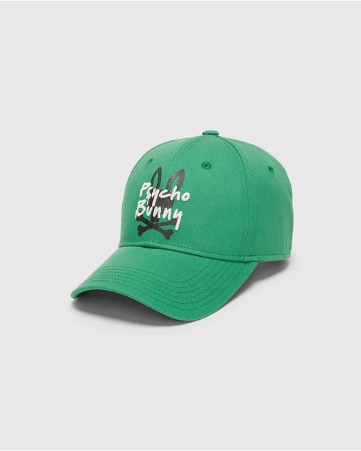 Psycho Bunny Green Duncan Baseball Cap for men