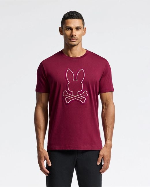 Psycho Bunny Red Alexander Graphic Tee for men