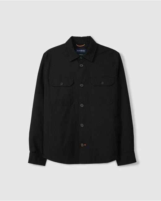 Psycho Bunny Black Hillcrest Padded Shacket for men
