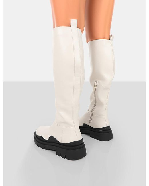 andi black knee high chunky sole boots