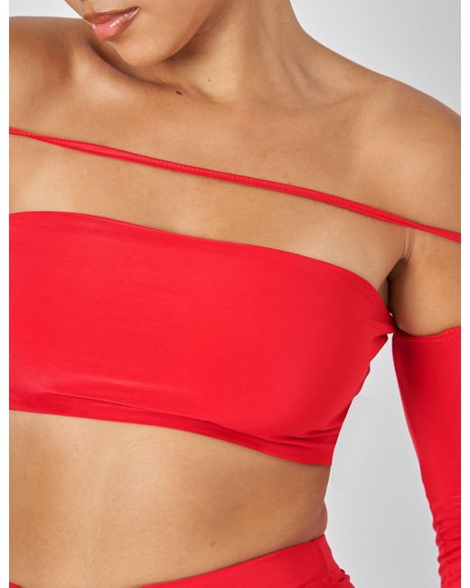 Public Desire Red Bardot Strappy Top Co-ord