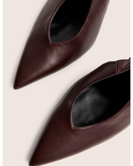 Public Desire Natural Tatti Burgundy Slingback Court Heel