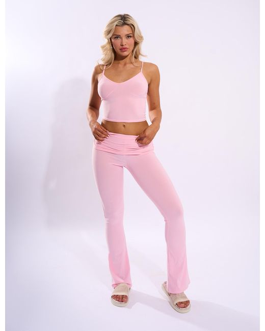 Public Desire Red Strappy Cami Vest Top Baby Pink
