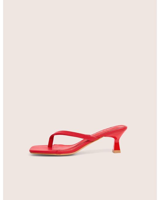 Public Desire Pink Everlast Red Thong Flip Flop Heels