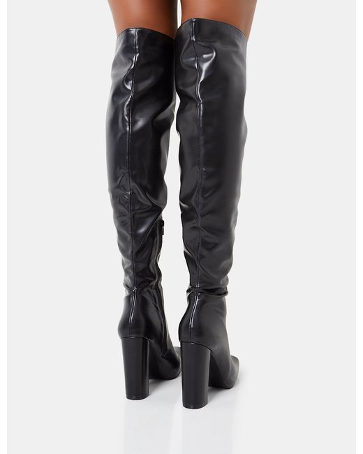 Thigh high clearance boots in public