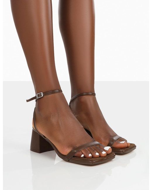 Public Desire Lane Chocolate Raffia 