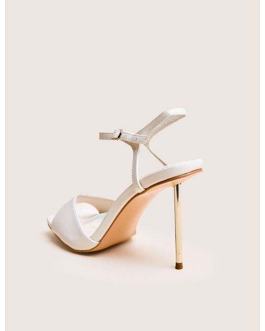 Public Desire Natural Vain Cream & Gold Pu Barley There Pencil Stiletto High Heels