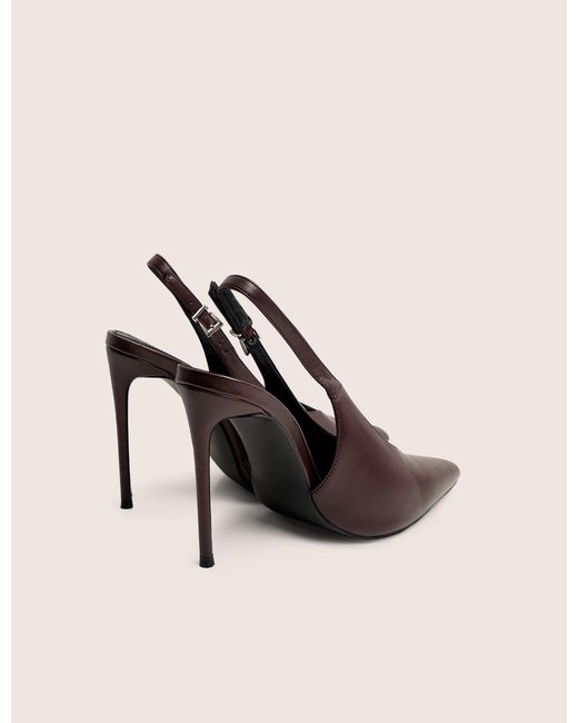 Public Desire Natural Tatti Burgundy Slingback Court Heel