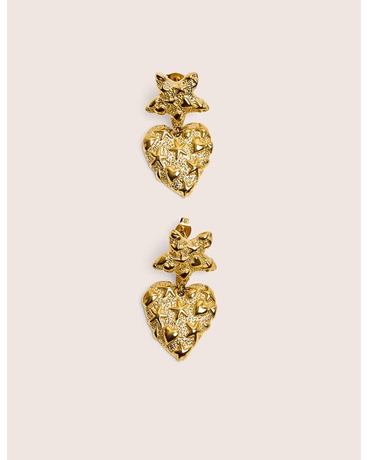 Public Desire Natural Heart And Star Gold Plated Earrings
