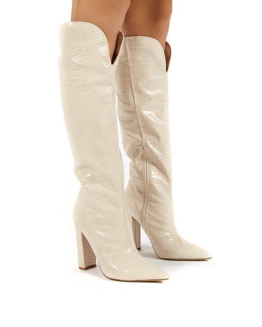 Public Desire Synthetic Slow Nude Croc 