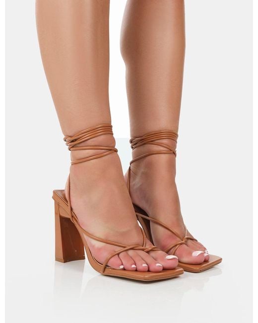 Lace up wide fit heels top