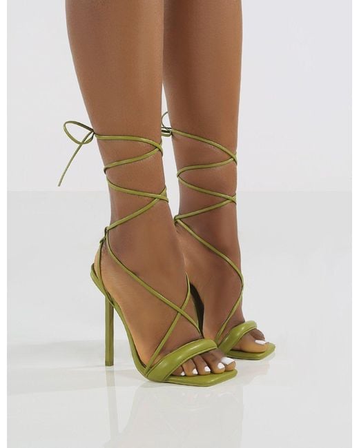 Denim Paradiso Olive Green Lace Up 