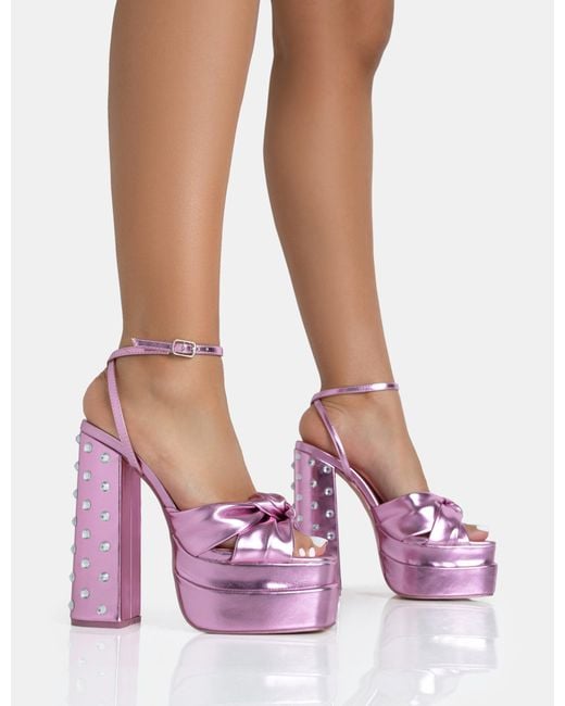 Sylph Metallic Pink Leather Low Heels | Bared Footwear | Leather heels,  Womens low heels, Low heels