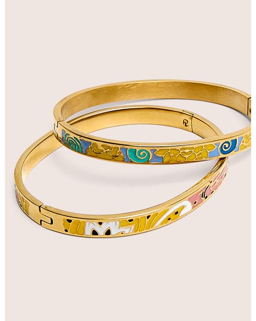 Public Desire Natural Two Pack Of Patterned Bangles