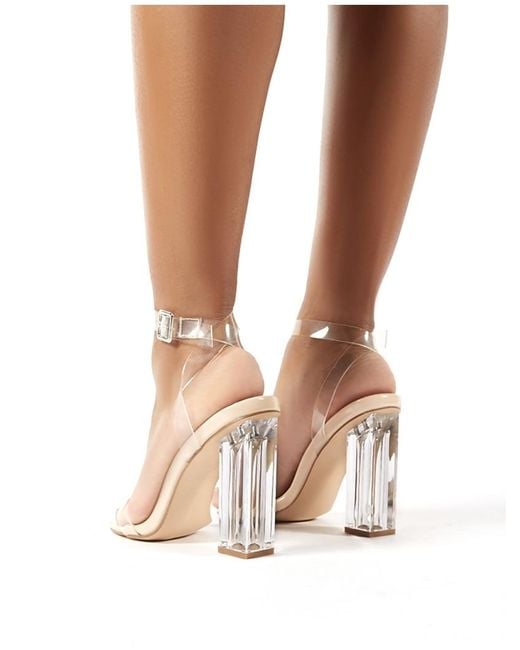 Public Desire Alia Clear Strap Heeled 