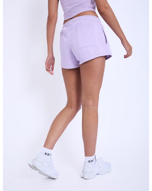 Public Desire Purple Kaiia Studio Bubble Logo Mini Sweat Shorts Violet