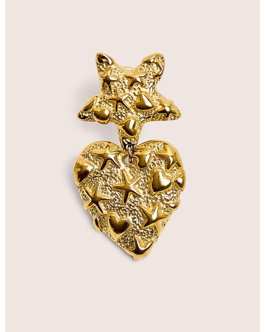 Public Desire Natural Heart And Star Gold Plated Earrings