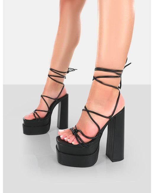 JADE Chunky Platform Heels - Black – AJ VOYAGE