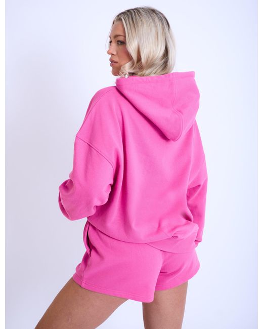Public Desire Kaiia Studio Oversized Hoodie Hot Pink
