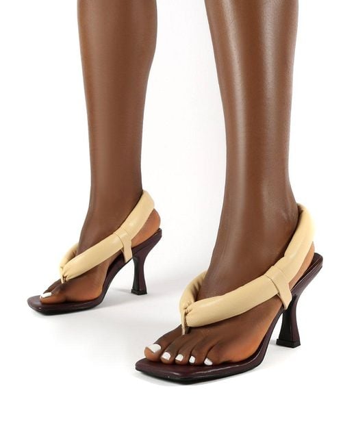 square toe thong heel