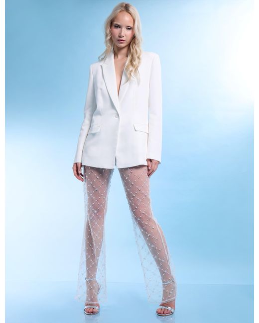 Public Desire Fitted Tailored Blazer White