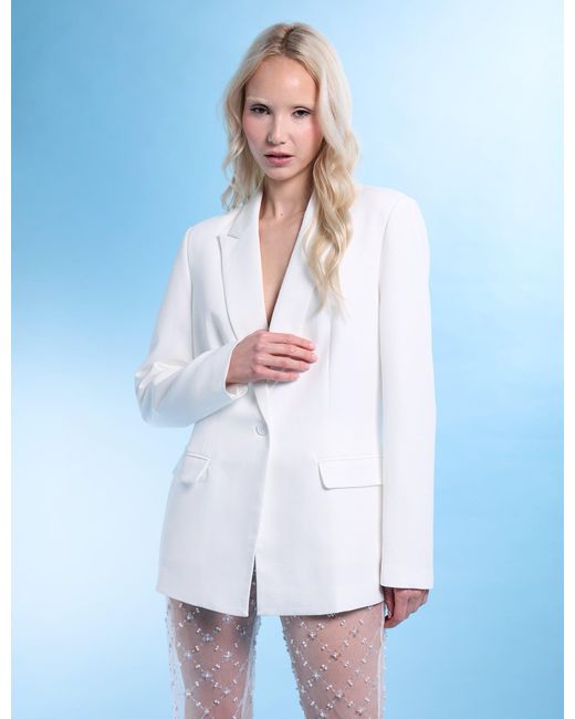 Public Desire Fitted Tailored Blazer White