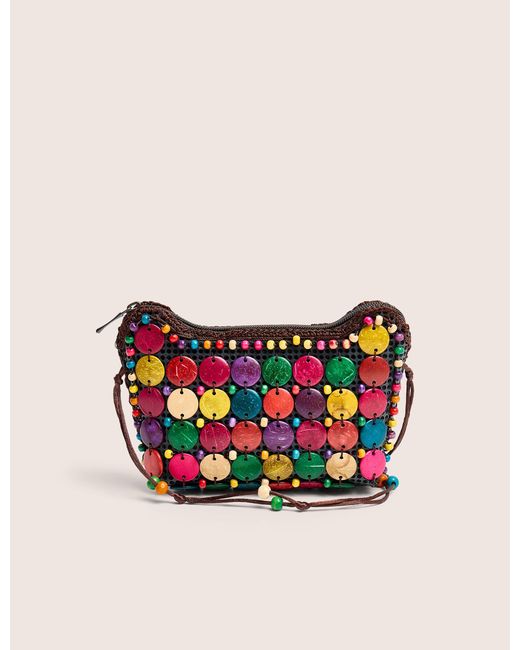 Public Desire White Beaded Multi Crossbody Bag