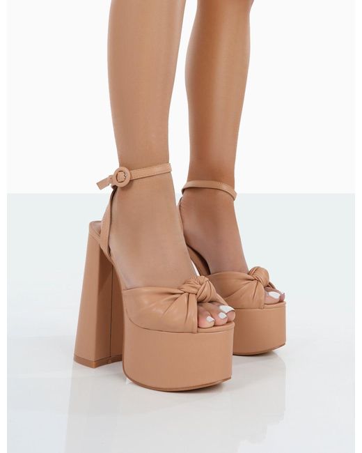 Public Desire Synthetic Knot On Nude Pu 