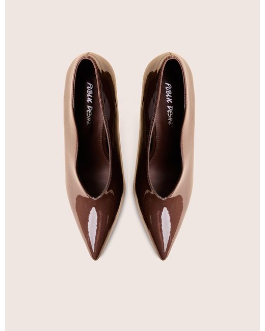 Public Desire Natural Sedona Brown Patent Court High Heels