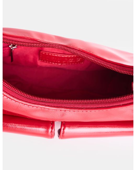 Public Desire Ronda Red Pocket Detail Shoulder Bag