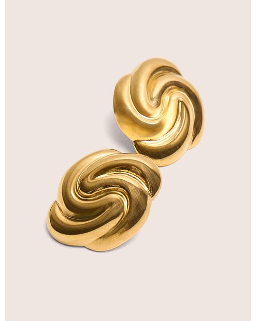 Public Desire Natural Swirl Detail Earrings Gold