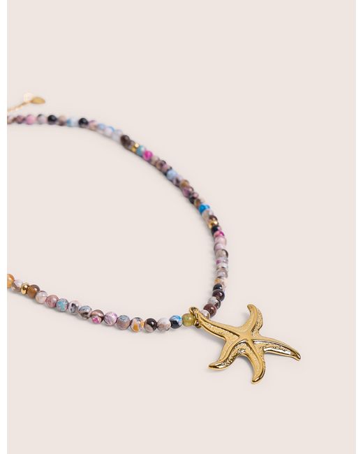 Public Desire Natural Multi Coloured Beaded Starfish Detail Necklace
