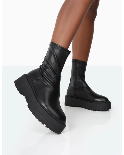 Public desire krissie black chunky boots cheap