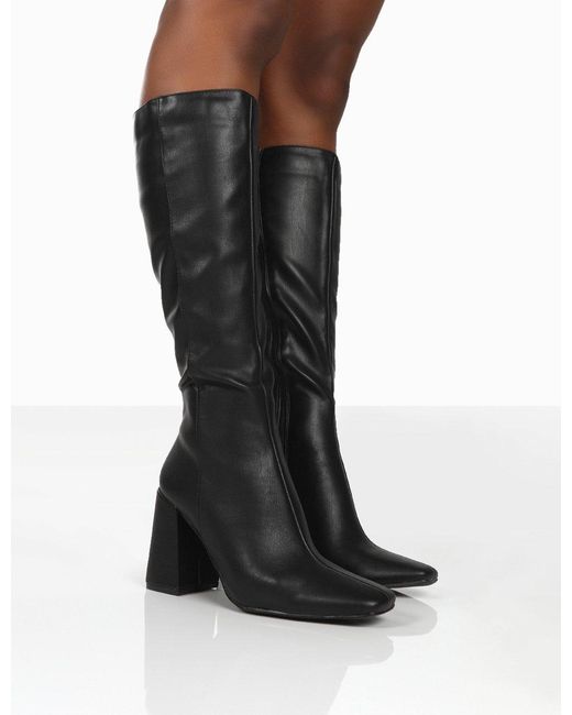 pu knee high boots