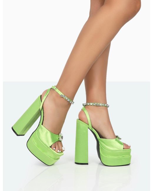 Neon Green Shoes/platform Shoes/stiletto Heels/1980s Fashion/vintage  Fashion/fancy Dress Shoes/fluorescent Green Shoes/vibrant Green Shoes - Etsy
