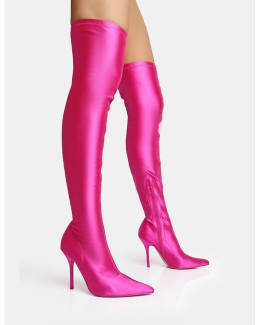 Thigh boots hotsell in public
